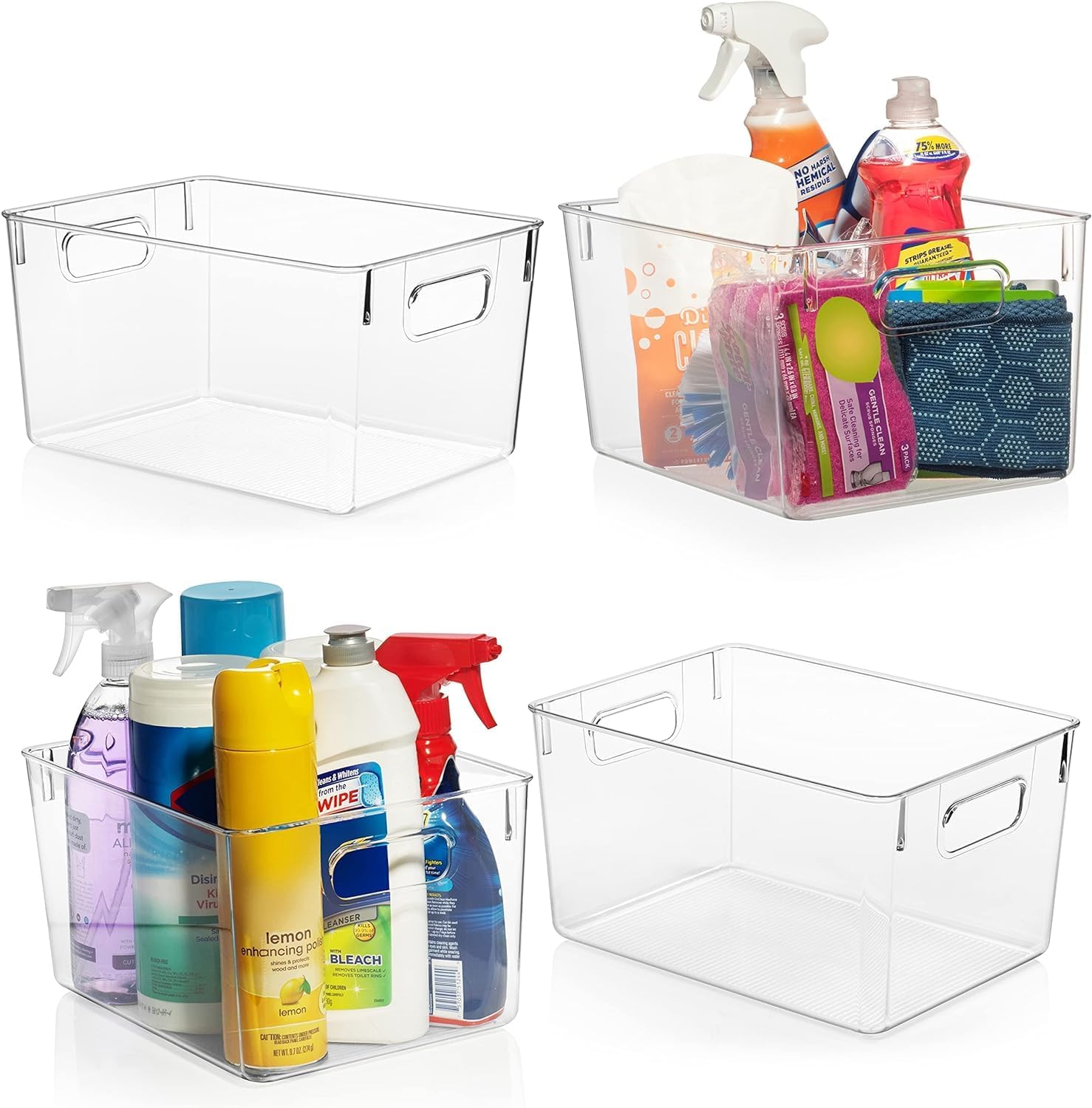 Clear Plastic Storage/sorting Bins