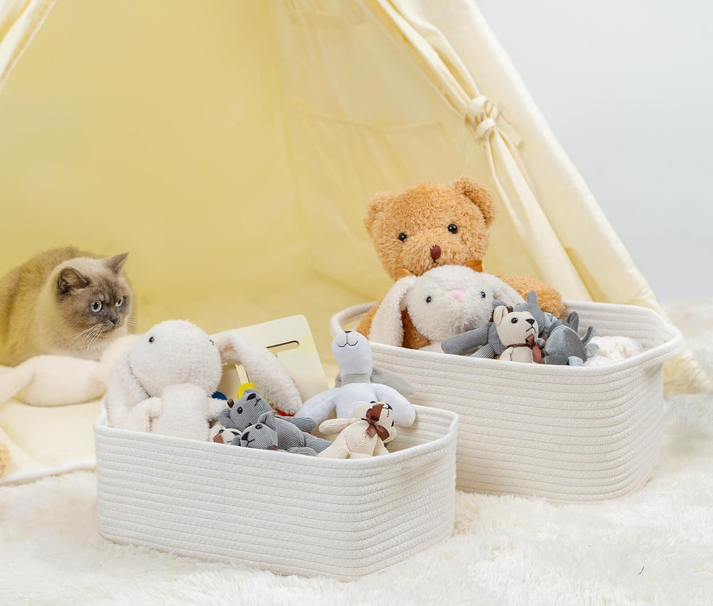 Durable Small Cotton Rope Basket for Organizing