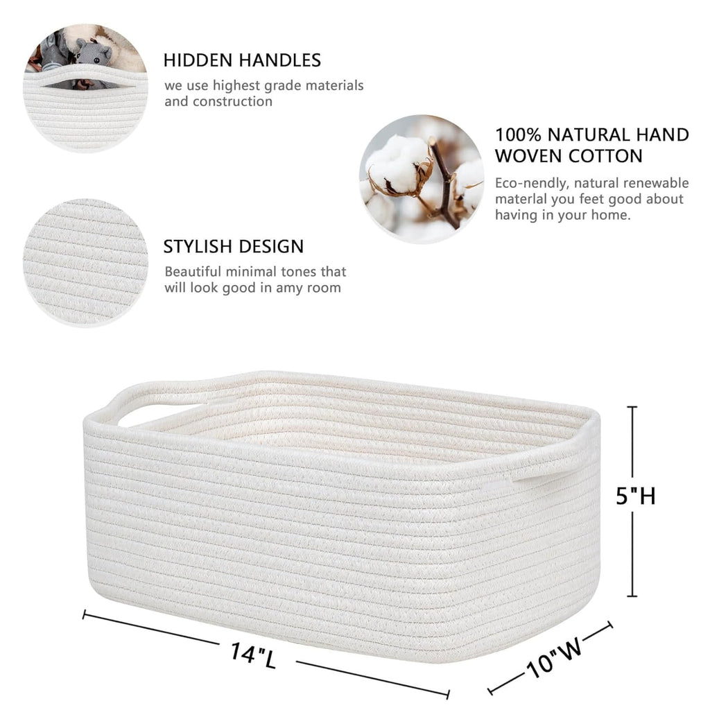Durable Small Cotton Rope Basket for Organizing