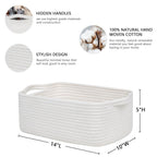 Durable Small Cotton Rope Basket for Organizing