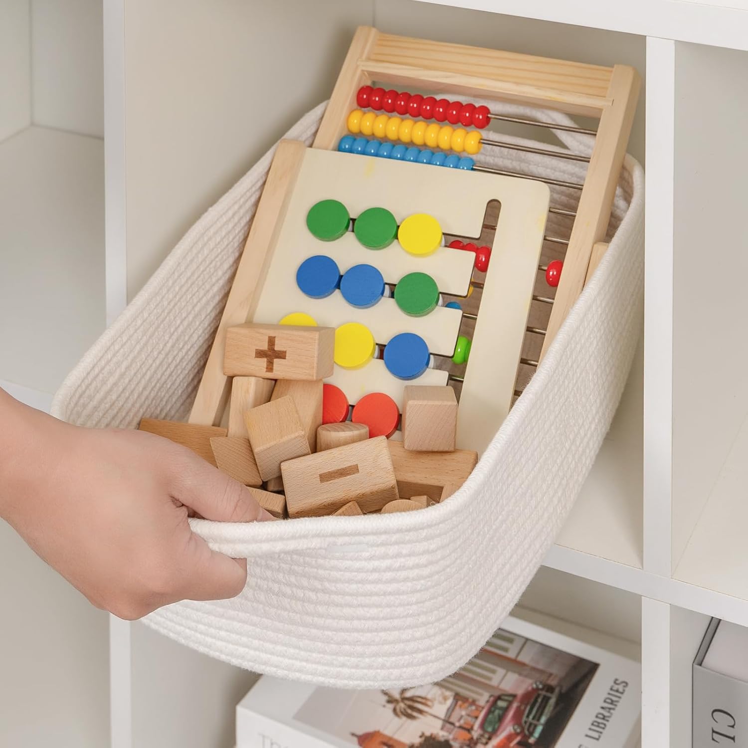 Durable Small Cotton Rope Basket for Organizing