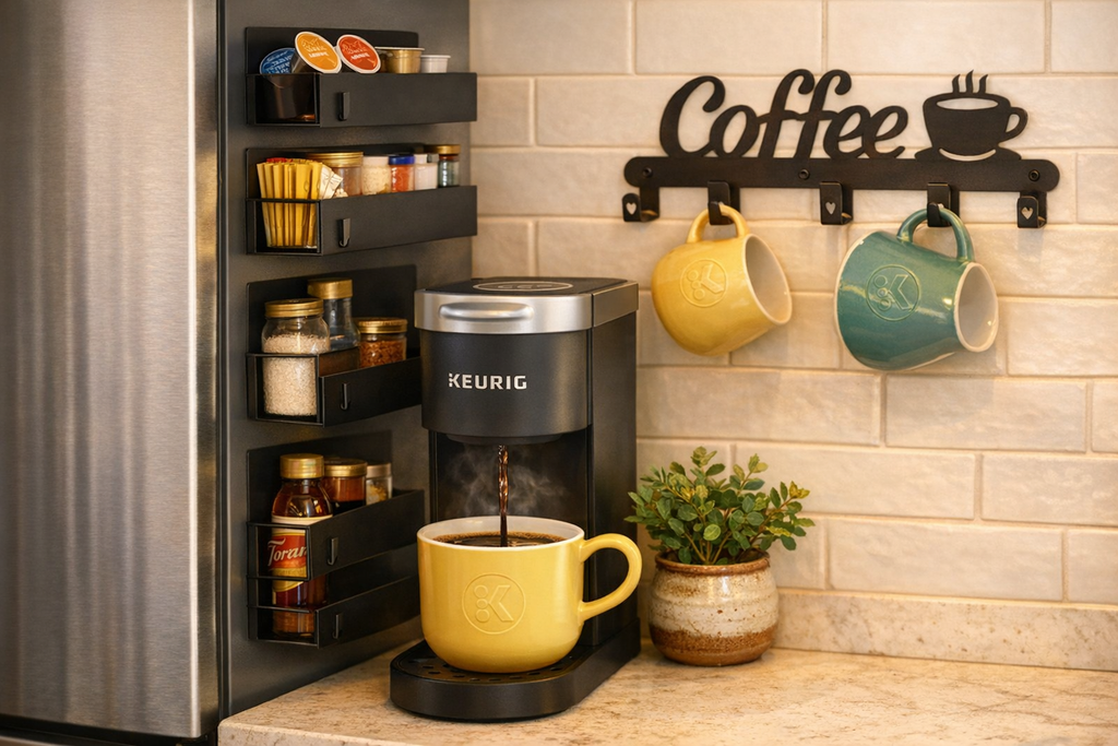 Elevate your coffee station in your tiny kitchen, Dorm room or RV!