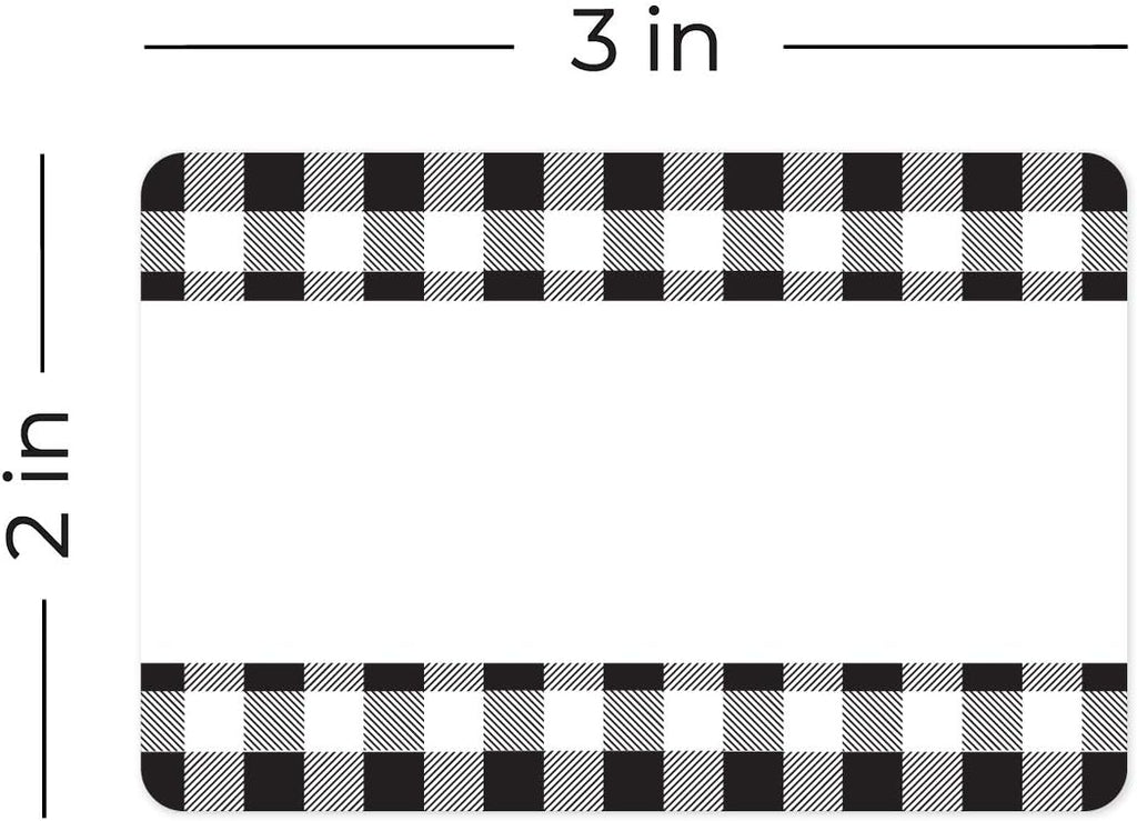 Buffalo Plaid Write On Pantry Labels