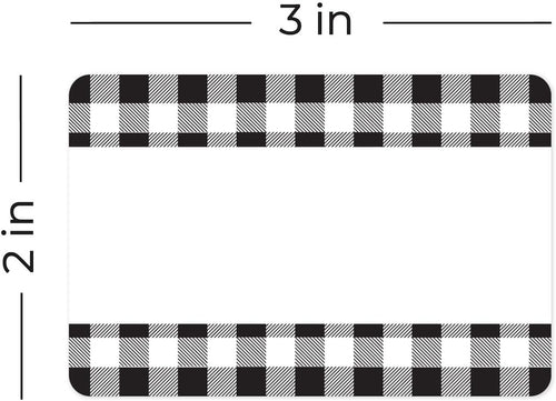 Buffalo Plaid Write On Pantry Labels